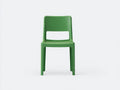 Silla de comedor de plástico 46x52x81 cm - verde bosque - respaldo abierto y perfil compacto