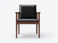 Silla de comedor tapizada 59x60x83 cm - negro nogal - estructura de madera y respaldo acolchado
