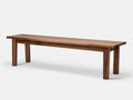 Banco largo de madera nogal 170x38x46 cm - nogal - patas rectas para dormitorio