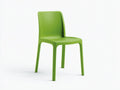 Silla de comedor de plástico 47x53x82 cm - verde lima - respaldo completo y asiento ergonómico