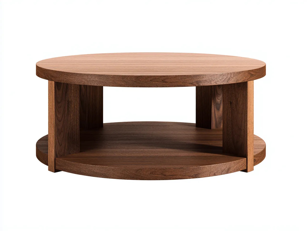 Mesa de centro cuadrada roble y mármol 90x90x40 cm - blanco y roble - estilo contemporáneo salón