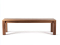 Banco de dormitorio de madera nogal 175x38x46 cm - nogal - estructura robusta con patas anchas