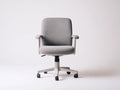 Silla de oficina tapizada 60x58x96 cm - gris y blanco y negro - diseño giratorio con ruedas